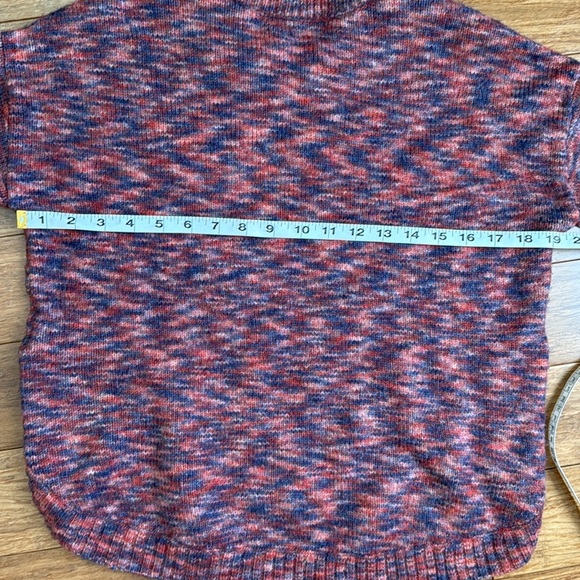 EUC MADEWELL Marble Blues/reds Knot Sweater Sz XS - Picture 6 of 7
